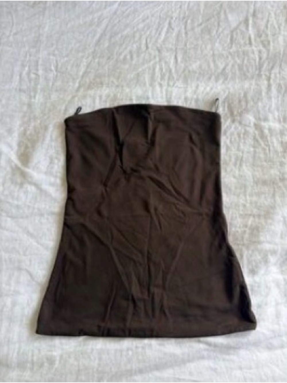 Classic Brown Strapless Tube Tank Top